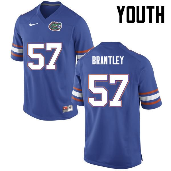 Youth NCAA Florida Gators Caleb Brantley #57 Stitched Authentic Nike Blue College Football Jersey SPA1565ML